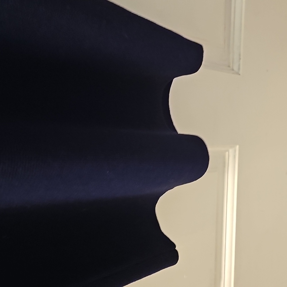 A | X ARMANI EXCHANGE NAVY BLUE STRETCHY DRESS WITH ORANGE NEON STRAPS LOGO NWOT - Picture 12 of 16